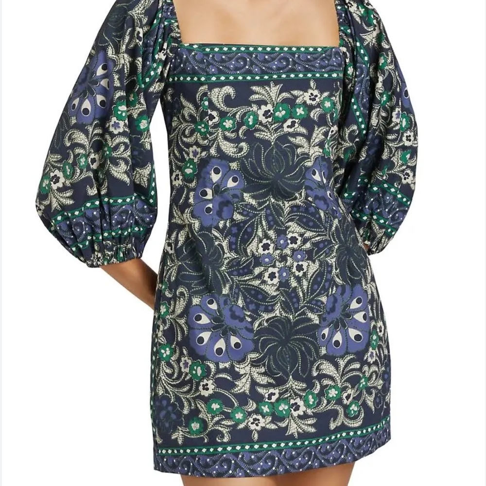 Cara Cara Montauk Dress in Blue Bogata Scarf